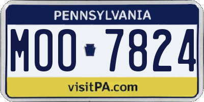 PA license plate MOO7824