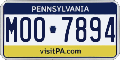 PA license plate MOO7894