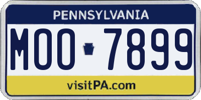PA license plate MOO7899