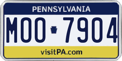 PA license plate MOO7904