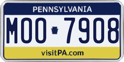 PA license plate MOO7908