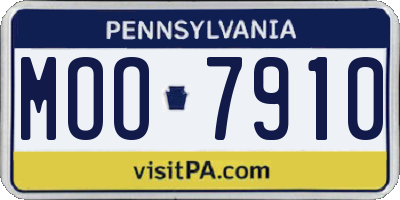 PA license plate MOO7910