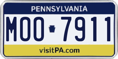 PA license plate MOO7911