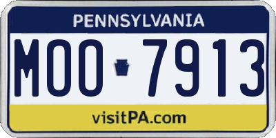 PA license plate MOO7913