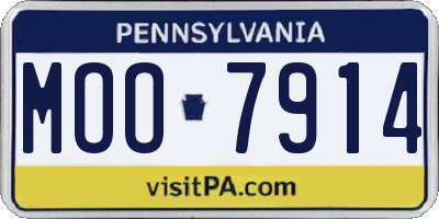 PA license plate MOO7914