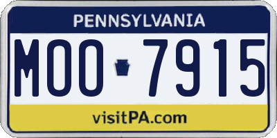 PA license plate MOO7915