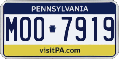 PA license plate MOO7919