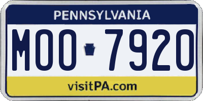 PA license plate MOO7920