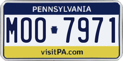 PA license plate MOO7971