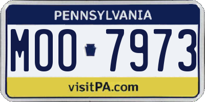 PA license plate MOO7973