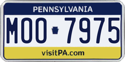 PA license plate MOO7975