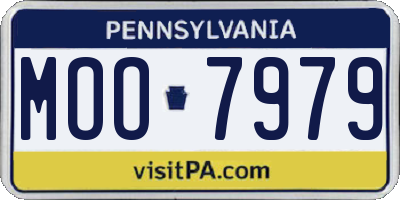 PA license plate MOO7979