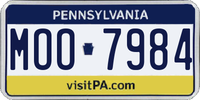 PA license plate MOO7984
