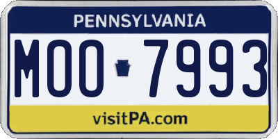 PA license plate MOO7993