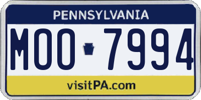 PA license plate MOO7994