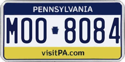 PA license plate MOO8084