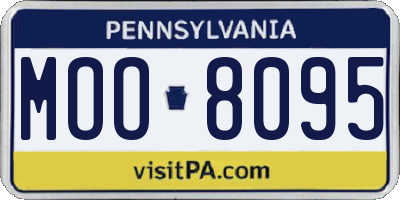 PA license plate MOO8095