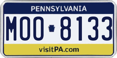 PA license plate MOO8133