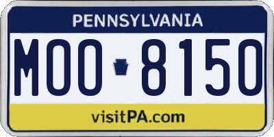 PA license plate MOO8150