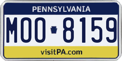 PA license plate MOO8159