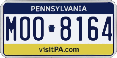 PA license plate MOO8164