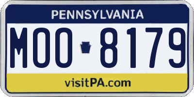 PA license plate MOO8179