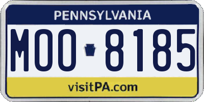 PA license plate MOO8185