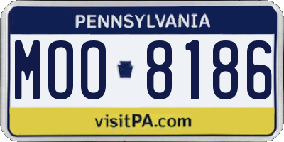 PA license plate MOO8186