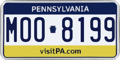 PA license plate MOO8199