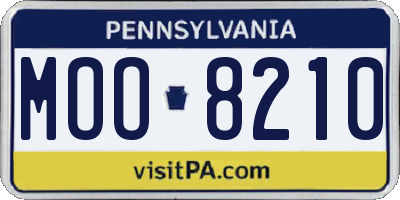 PA license plate MOO8210