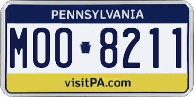 PA license plate MOO8211