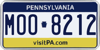 PA license plate MOO8212