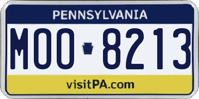 PA license plate MOO8213