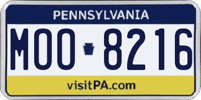 PA license plate MOO8216