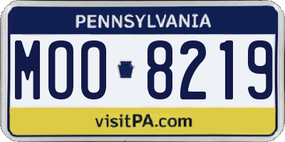 PA license plate MOO8219