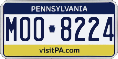 PA license plate MOO8224