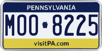PA license plate MOO8225