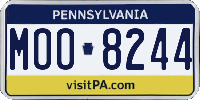 PA license plate MOO8244