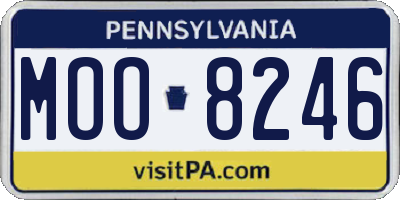 PA license plate MOO8246