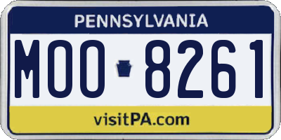 PA license plate MOO8261