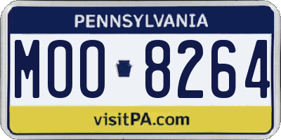 PA license plate MOO8264