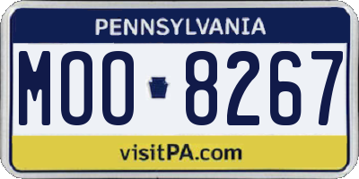 PA license plate MOO8267