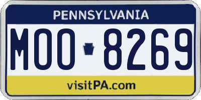 PA license plate MOO8269