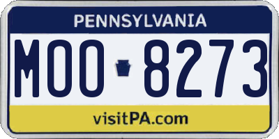 PA license plate MOO8273
