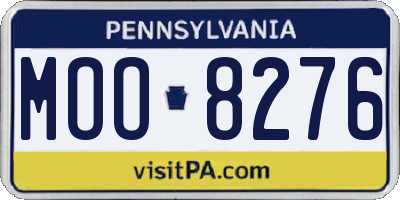 PA license plate MOO8276