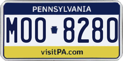 PA license plate MOO8280
