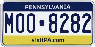 PA license plate MOO8282