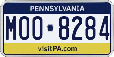 PA license plate MOO8284