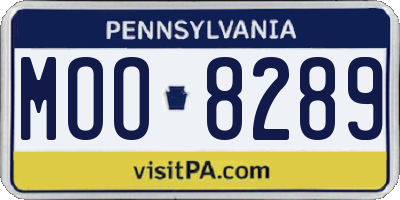 PA license plate MOO8289