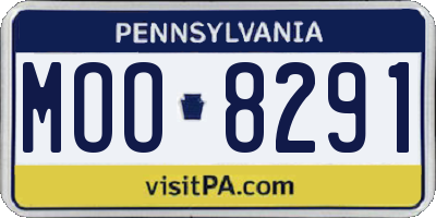 PA license plate MOO8291